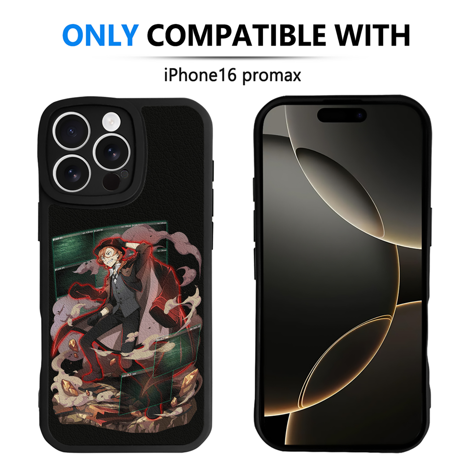 （画像用） 文豪ストレイドッグス Bungo Stray Dogs 【iPhone 16シリーズ対応】シリコンスマホケース（レザー調） 材質：シリコン